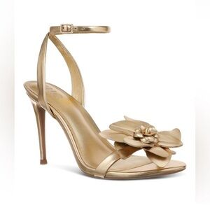 INC International Concepts Gold Floral Heels